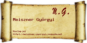 Meiszner Györgyi névjegykártya
